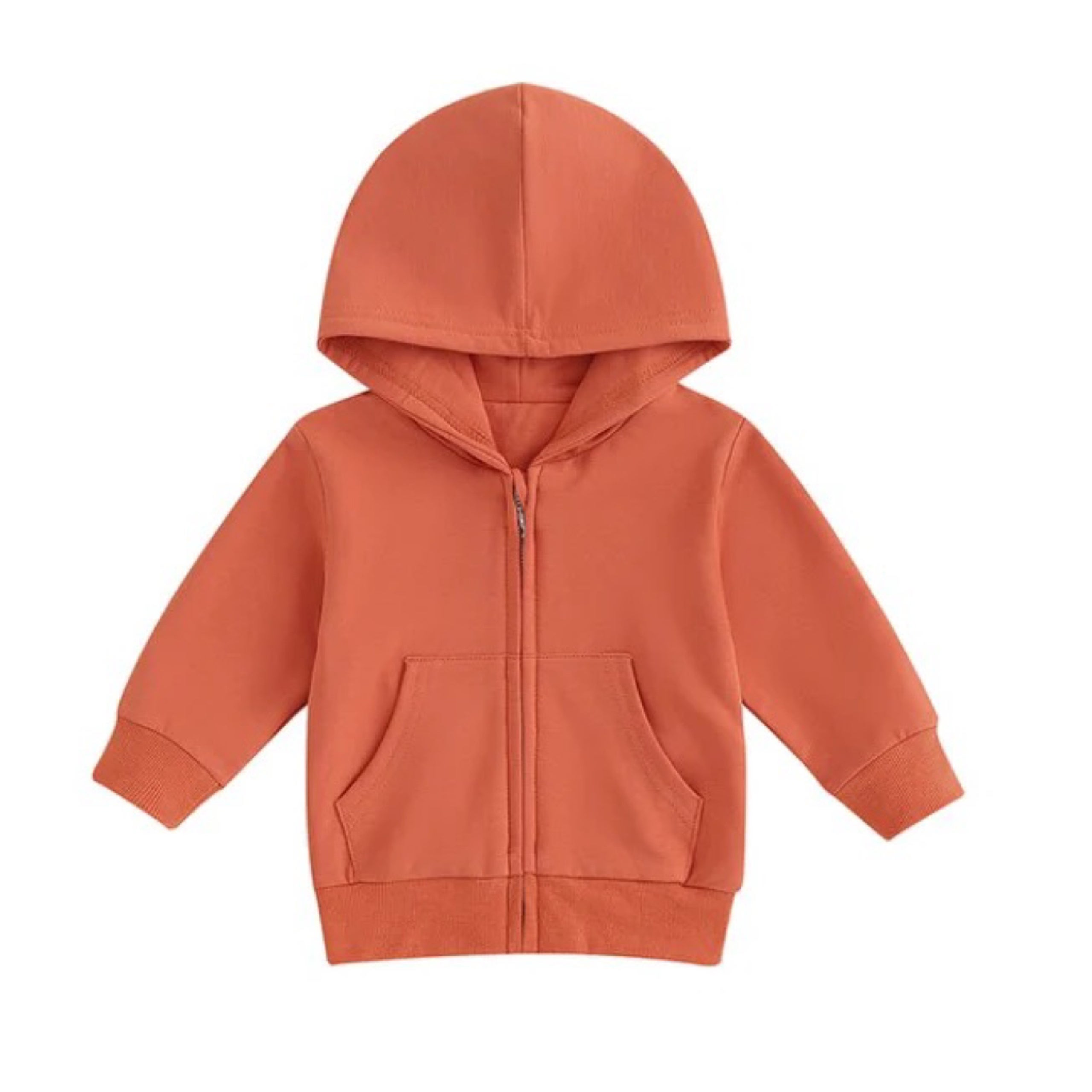 Orange Zip-up hoodie | Designs by Arella